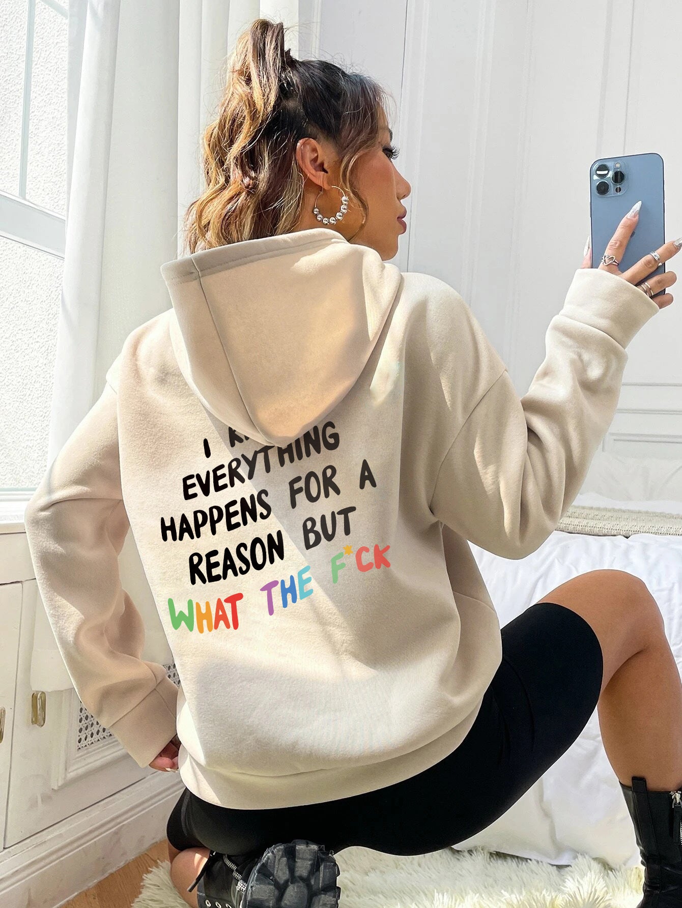 Womens printed jumper with Hood
