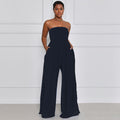 Women's Floor Mopping Wide Leg Casual Chiffon High Waist Jumpsuit