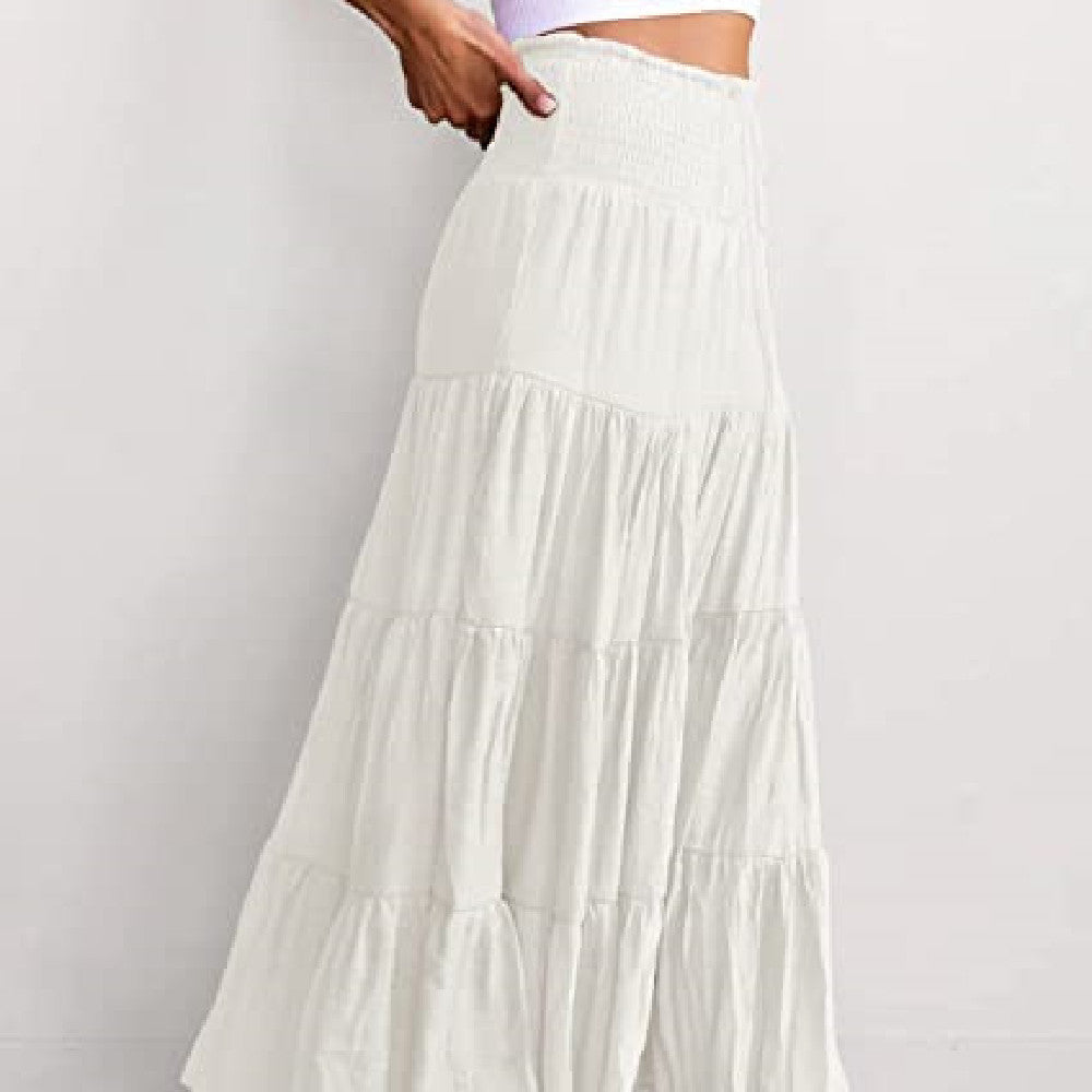High Waist Bohemian Long Skirt