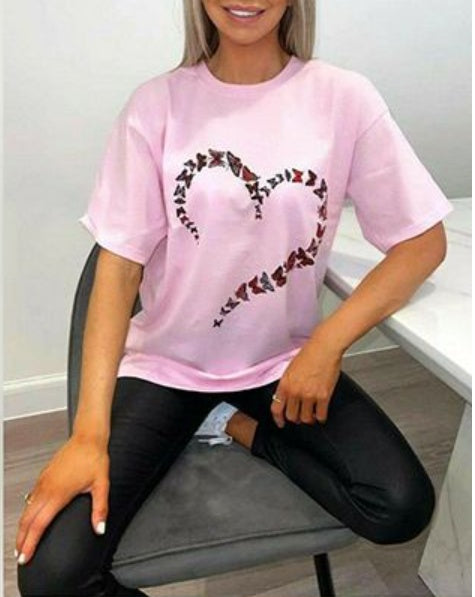 Heart print top