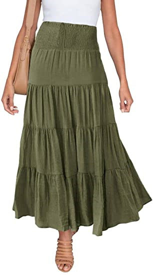 High Waist Bohemian Long Skirt