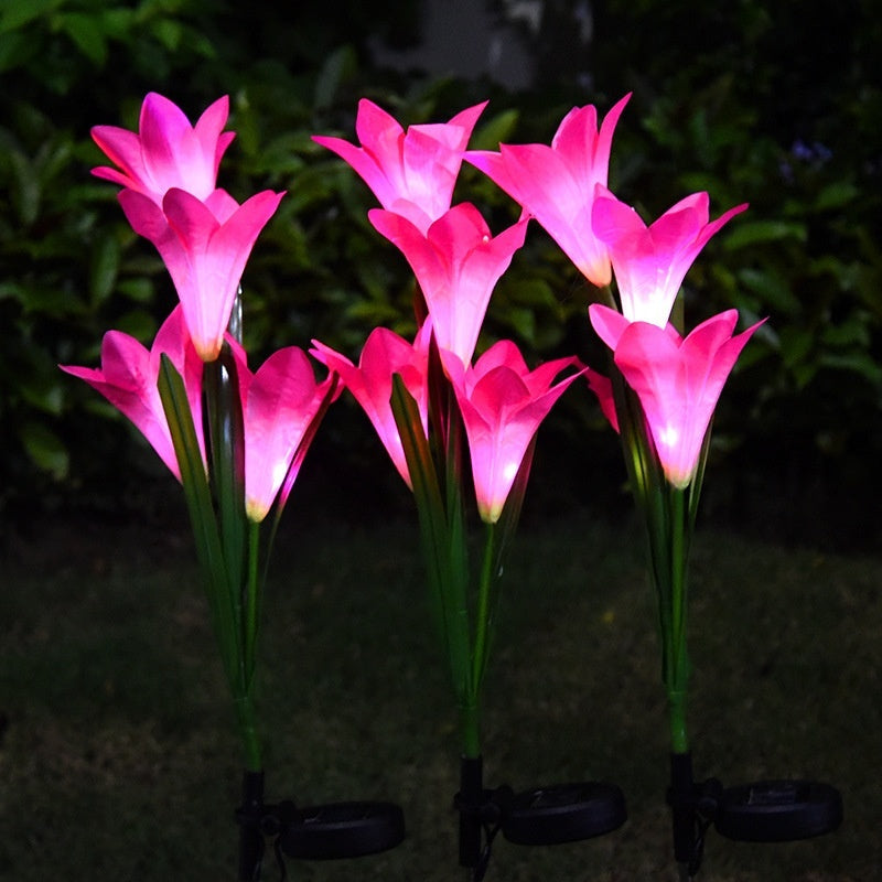 Color LED Solar Lawn Lamp Courtyard Ground Lamp