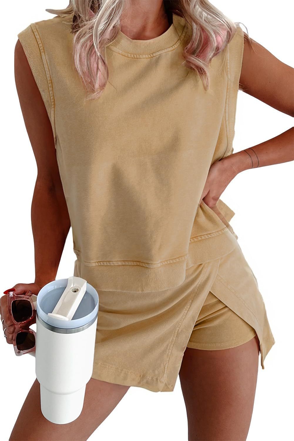 Tunic top and shorts set
