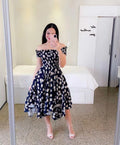 Dress Off-shoulder Irregular Off-shoulder Digital Printing
