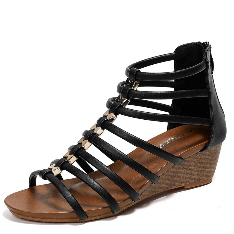 Roman Wedge Sandals