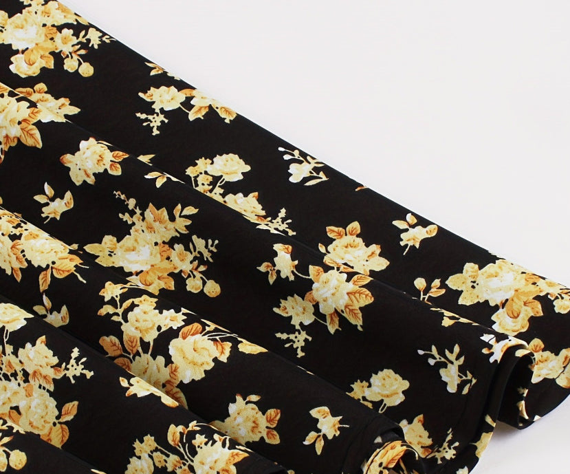 Womens Elegant Floral Print Slip-Neckline Casual Dress
