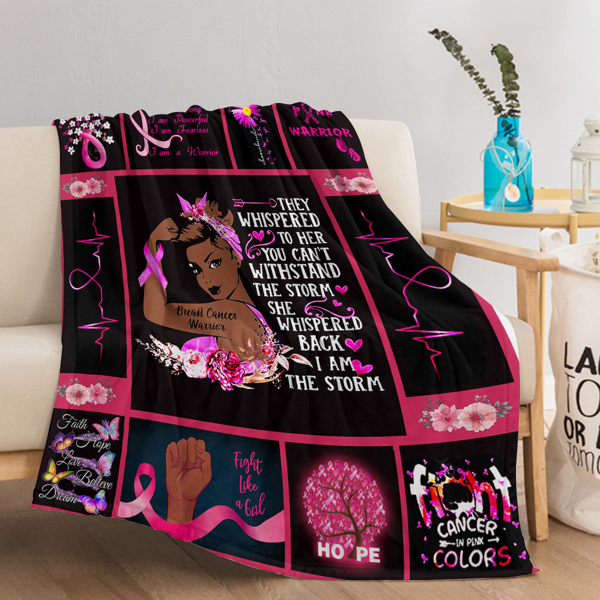 African American Fleece Flannel Blanket For Kids Girls Boys Fluffy Cozy Black Afro Fleece Blanket For Sofa Couch Travel