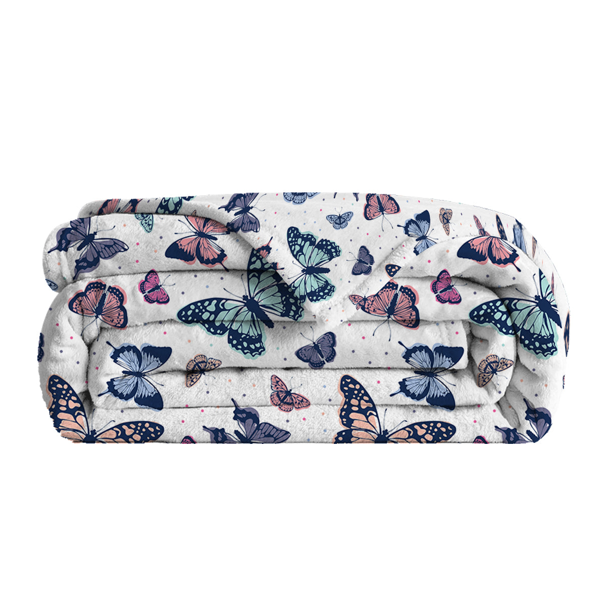 Garden Purple Butterfly Throw Blanket