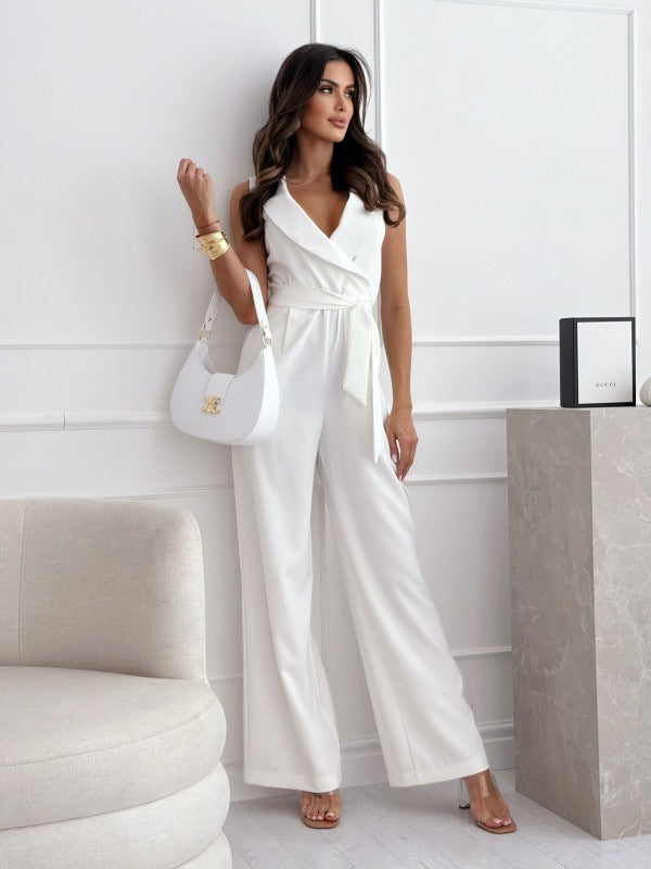 Crossover Vneck Jumpsuit Set