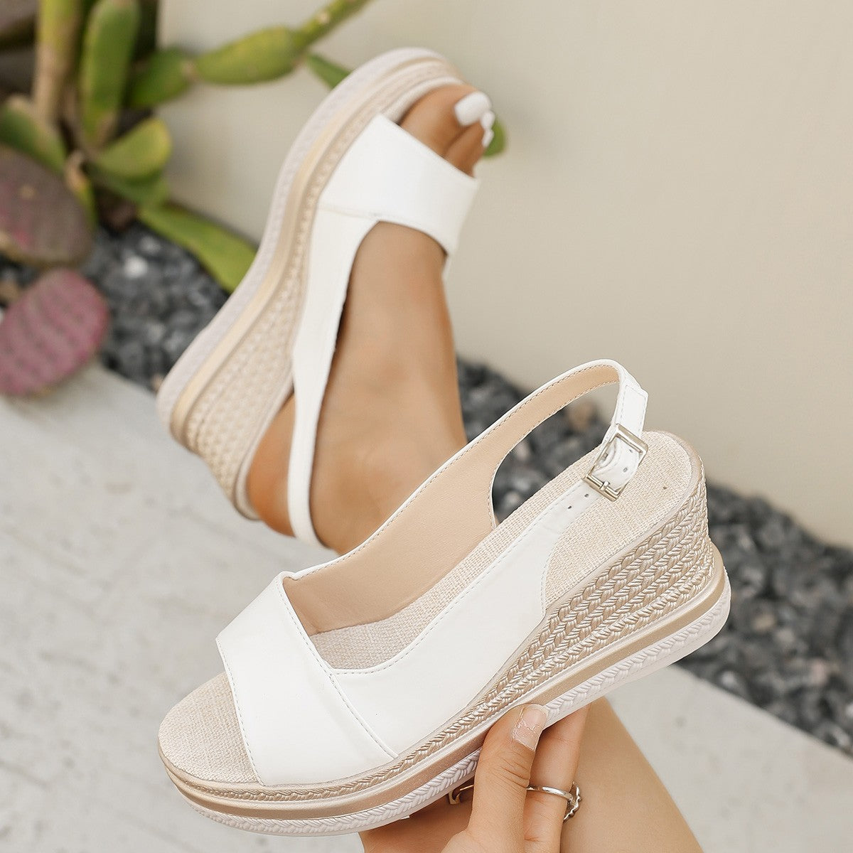 Muffin Wedge Heel Sandals