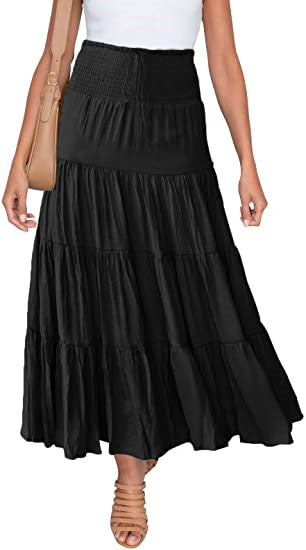 High Waist Bohemian Long Skirt