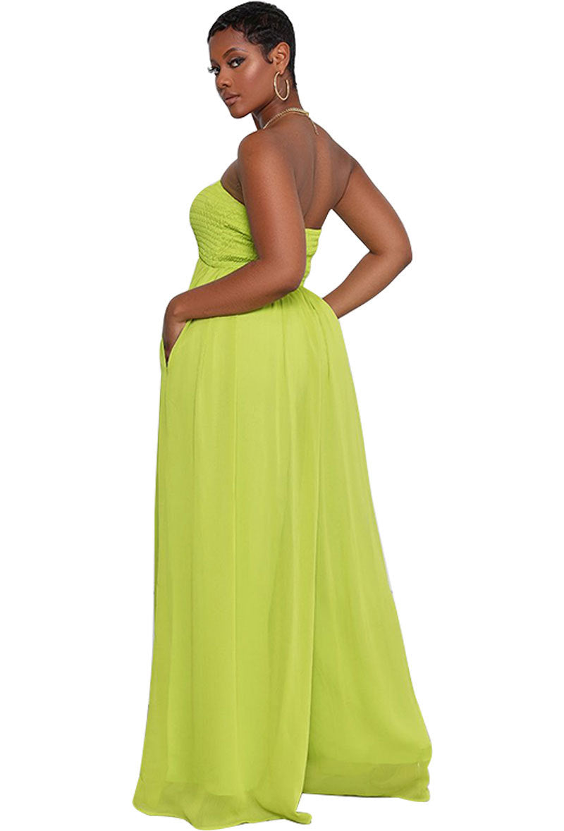 Women's Floor Mopping Wide Leg Casual Chiffon High Waist Jumpsuit